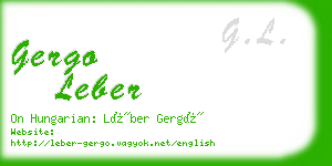 gergo leber business card